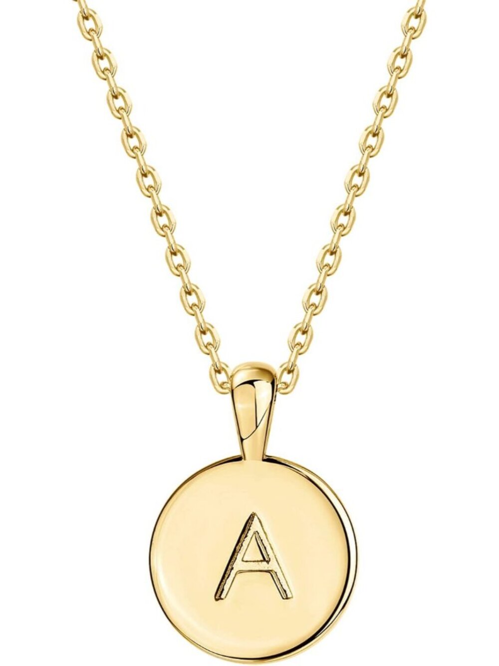 Initial Necklace for Women, 14K Gold Plated Alphabet Letter Pendant